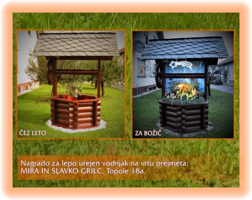 Vodnjak Mire in Slavkota Grilc, Topole 18a, Mengeš
